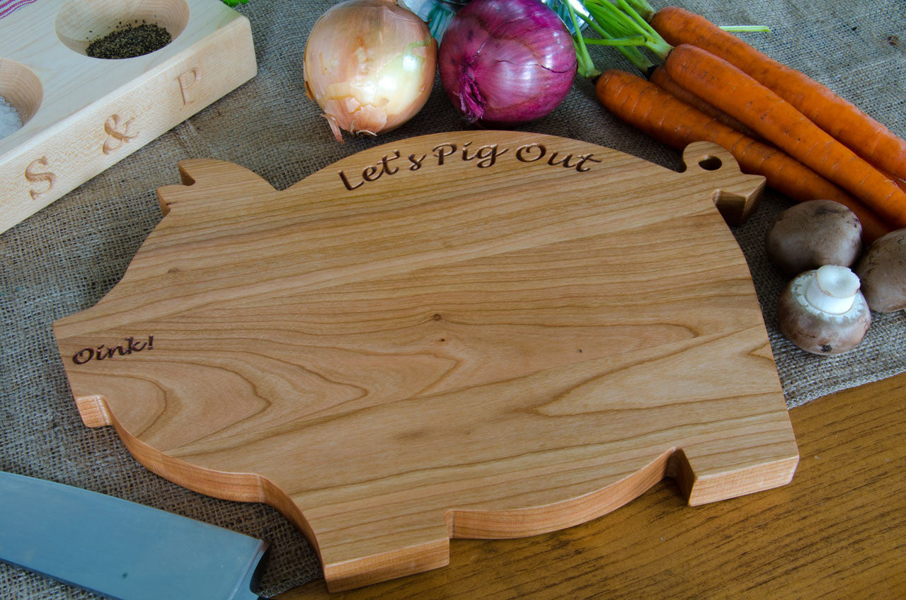 Let's Pig Out Cutting Board